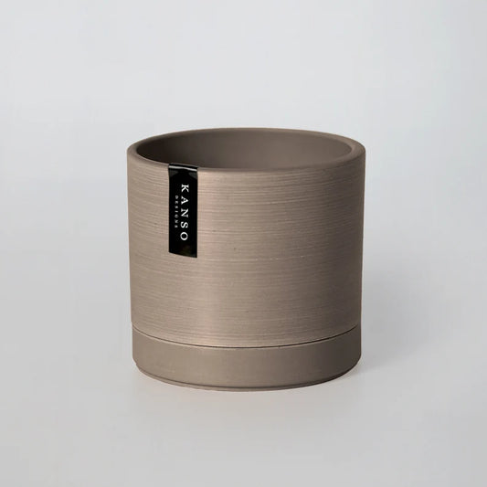 Recycled Plastic Planter and Saucer 3"